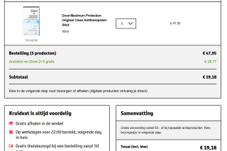 Dove Maximum Protection Original Clean Antitranspirant Stick 5 stuks voor €19,18 bij Kruidvat