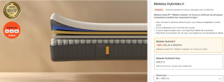Matelas Emma Hybride à 359€