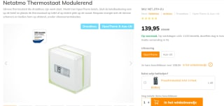 Netatmo Slimme Thermostaat Modulerend voor €139,95 bij Robbshop