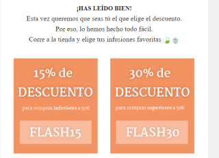 Descuento de -30% o -15% por compra en Pompadur