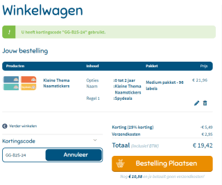 25% korting op alles bij Goedgemerkt