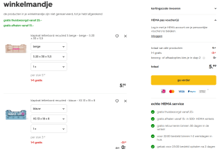 1+1 gratis op klapkratjes bij HEMA