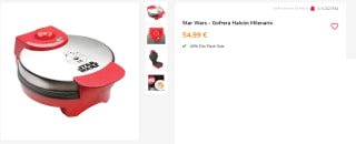 Gofrera Halcón Milenario de Star Wars por 32.99€