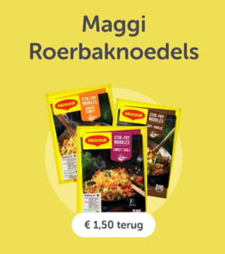 Maggi Roerbacknoedels met 1,50 euro cashback