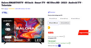 Salora SMART65TV - 65 Inch - Smart TV - 4K Ultra HD - 2023 - Android TV - Televisie voor €498 bij Bol