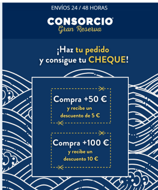 Descuento por compras en Tienda consorcio de hasta -10€