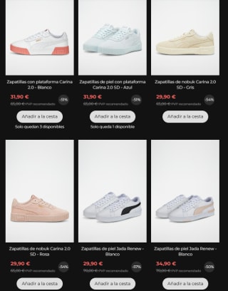 Rebajas Puma hasta 60% descuento muy buenos