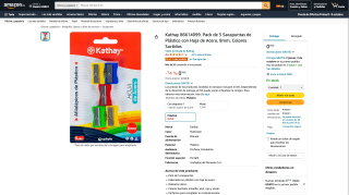 Kathay 86614099 Pack de 5 Sacapuntas por 0,78€