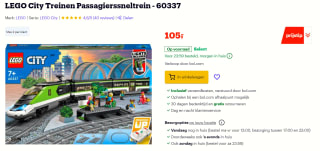 LEGO City Treinen Passagierssneltrein voor €105 bij Bol.com