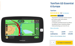 TomTom navigatie GO Essential, 6 inch voor €139,99 bij de ANWB