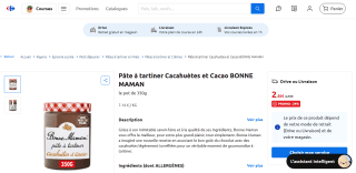 Pâte à tartiner Cacahuètes et Cacao Bonne Maman à 2,50€
