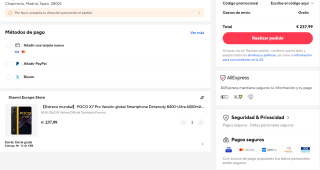 POCO X7 PRO 8GB/256GB por solo 237,99€