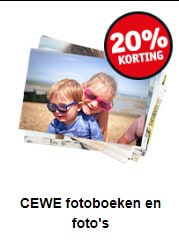 20% korting op alle CEWE Fotoboeken en Fotoafdrukken bij Kruidvat