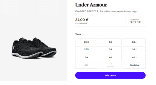 Zapatillas Under Armour Charged Breeze 2 de Mujer por 39€