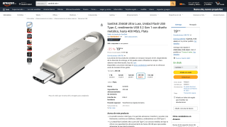 SanDisk 256GB Ultra Luxe Unidad Flash USB Type-C por 19,99€