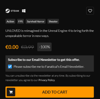 Unloved gratis via Fanatical