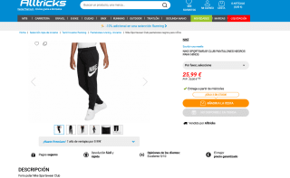 Nike Sportswear Club pantalones negros para niños por 25,99€
