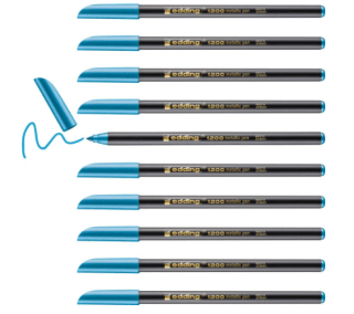 Pack x10 Rotulador edding azul metalizado por 5.30€