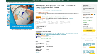 272 pañales Dodot Bebé Seco a tan solo 49,30€