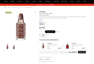 Perfume CACHAREL Yes I Am Delicious de Mujer por solo 16,35€