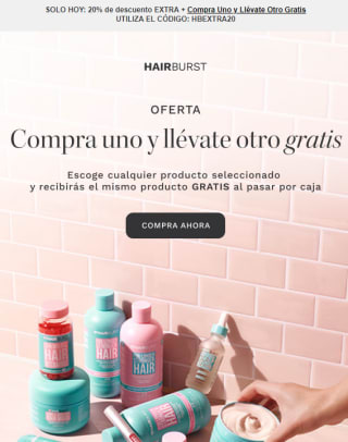 Super PROMO Compra uno y otro Gratis + 20% EXTRA descuento pedido final