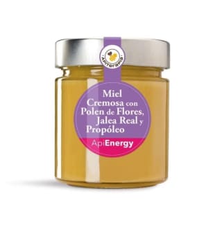 3 Tarros de 250g ApiEnergy Miel Cremosa Con Polen De Flores Jalea Real y Propóleo por 14,87€