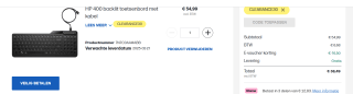 HP 400 backlit toetsenbord met kabel voor €38,49 dmv code in de HP store