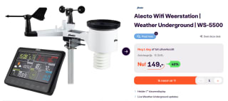 Alecto WS-5500 - Professioneel 8 in 1 wifi weerstation voor €149 bij Ibood