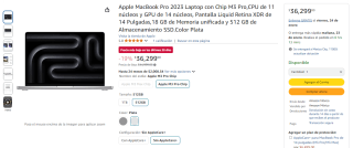 MacBook Pro 2023 M3 Pro 14" 18GB 512GB SSD $36,299 | Amazon