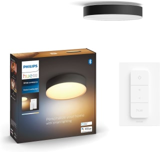 PHILIPS HUE Enrave plafondlamp WA DS 26 cm Zwart incl dimmer switch voor €83,93 bij Amazon