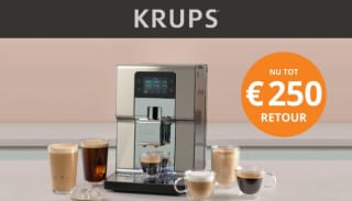 Tot €250 cashback op geselecteerde KRUPS volautomatische espressomachines