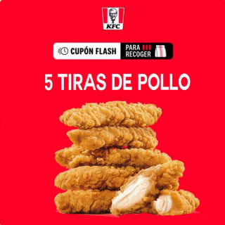 5 Tiras de pollo en KFC por solo 3,50€