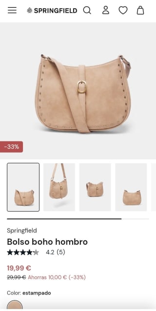 Bolso boho de hombro por 19,99€.