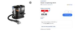 SILVERCREST® Meubel- en tapijtreiniger 800 W voor €69,99 in de Lidl webshop