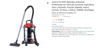 Aspirador Industrial Camry CR 7045 de 25L, 4 Filtros y 3400W por 111.89€
