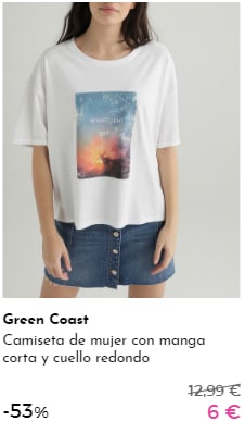 Camisetas Green Coast y Fórmula Joven por 6€