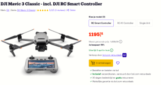 DJI Mavic 3 Classic voor €1.195,31 bij Bol.com