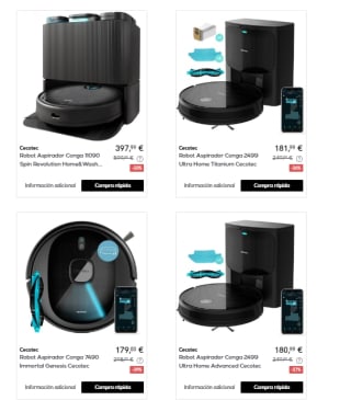 Recopilacion de Robots Aspiradora CECOTEC con Hasta 56% de Descuento en Privalia