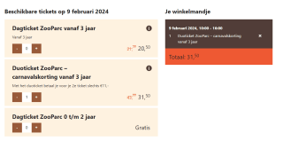 2e ticket ZooParc Overloon voor €11 van 9 t/m 25 februari