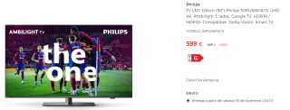 TV LED 50" Philips 50PUS8818/12 UHD 4K, Ambilight 3 lados por 599€