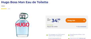 Hugo Boss Hugo 125 ml Eau de Toilette - Herenparfum voor €34,99 bij Trekpleister