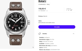 Reloj de Hombre Rotary COMMANDO por 119€