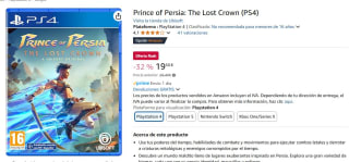 juego Prince of Persia The Lost Crown para PS4 por 18,99€
