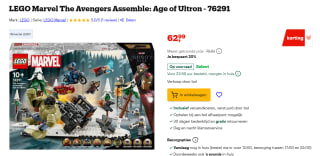 LEGO Marvel The Avengers Assemble: Age of Ultron voor €62,99 bij Bol.
