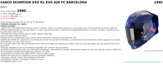 Casco integral Scorpion Exo R1 Evo air FC Barcelona. por 199€
