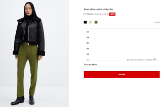 Pantalón recto cinturón para Mujer por 4.99€