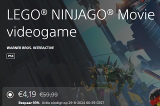 LEGO NINJAGO Movie videogame voor €4,19 in de Playstation Store
