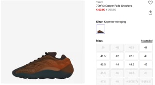 Yeezy 700 V3 Copper Fade Sneakers voor €60 bij Sportsworld