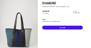 Bolso shopping Even&Odd DENIM PATCHWORK por 12€