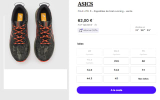 Zapatillas de Trail Running para Hombre Asics FUJI LITE 3 por 62€